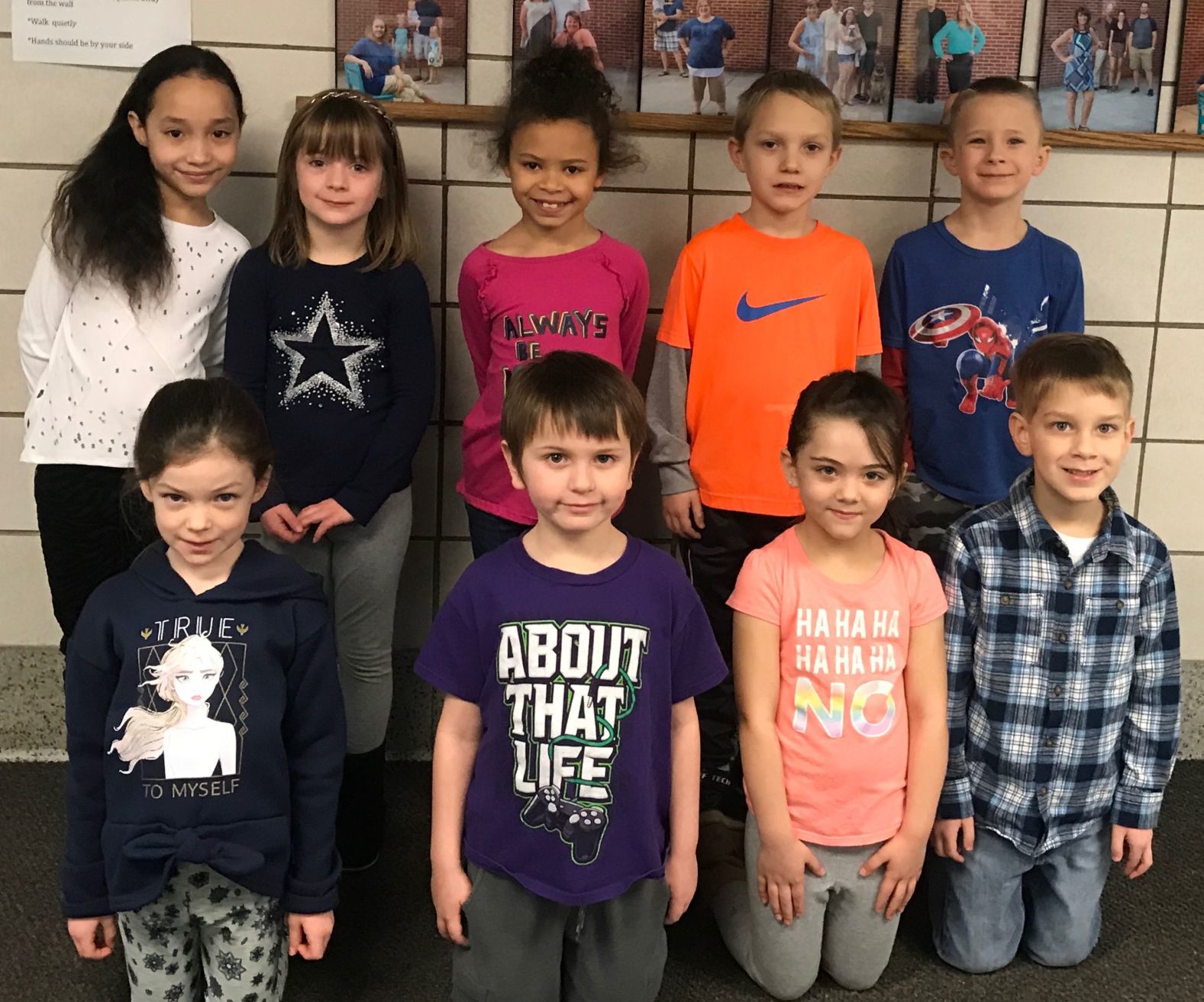 J.E. Ober Students of the Month, Grades K-1